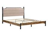 Queen Bed Frame , Upholstered headboard with Charging and Touch sensitive LED Lights, Under Bed W311P416222