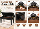 22'' Button Surface Cushion Single Person Straight Leg Adjustable Piano 67923175