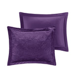 Full/Queen Velvet Comforter Set with Throw Pillow B03595930