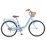 26 Inch Single Speed Folding Lady Bike , Durable Steel Frame,Compact Design for Easy Storage and W1019P248820