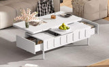 U-Can Lift-Top Coffee Table with 2 Drawers, Modern Space Saving Center Table with N724P292514K