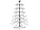 6ft Black PVC Metal Artificial Christmas Tree with Bow Topper, No Extra Ornaments, Daily Decor Tree 72992353