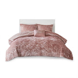 King/Cal King Velvet Comforter Set with Throw Pillow B03595940