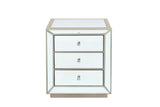 W 22"X D 16 ' X 26.8" Flash silver mirror three drawer cabinet W1005P144029