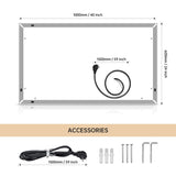 ZUN 40"*24" LED Lighted Bathroom Wall Mounted Mirror with High Lumen Anti-Fog Separately Control Dimmer 20490281