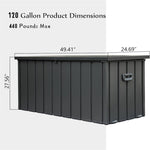 ZUN 120 Gallon Outdoor Storage Deck Box Waterproof, Large Patio Storage Bin for Outside Cushions, Throw W1859131832