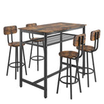 ZUN 5-Piece Kitchen Counter Height Table Set, Bar Table with 4 Chairs W578104486