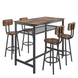 ZUN 5-Piece Kitchen Counter Height Table Set, Bar Table with 4 Chairs W578104486