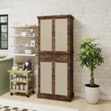 ZUN 4 Door Cabinet with 1 Drawer, with 4 Adjustable Inner Shelves, Storage Cabinet W688P211279