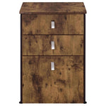 ZUN Antique Nutmeg 3-drawer File Cabinet B062P153724