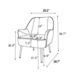 ZUN Modern Mid Century Chair Tufted Sherpa Armchair for Living Room Bedroom Office Easy Assemble W136158554