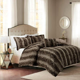 Full/Queen 4PC Faux Fur Comforter Set B03596923