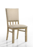 ZUN Brutus Set of 2 Reclaimed Wheat 19" Wide Contemporary Fabric Dining Chair B061110736