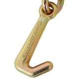 5/16" x6' Leg G70 15" Long Shank J Hook Tow Chain w/RTJ Cluster Hook & Grab Hook - 4700 lbs WLL W465133709