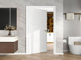 30" X 80"3-Panel Slab Door ,French Interior Door Paintable MDF Door Panel,Pre-Assembled Panel for W5277P522720