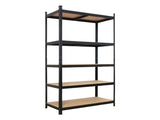110 x 45 x 180cm 5 Tiers Powder Coated Storage Rack Black 78856835