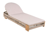 Outdoor Acacia Wood Patio Adjustable Lounge Chair - Uncushioned for Backyard Pool Garden - Beige N770P298695B