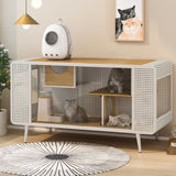 55.12 "Spacious Cat House with Tempered Glass, for Living Room, Hallway, Study and Other Spaces W757P173275
