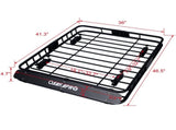 Rooftop Cargo Carrier Basket Motoring Roof Rack,Top Mount Roof Rack 42" black steel 95972669