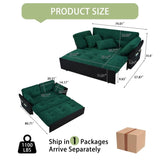 Convertible Pull Out Sofa Bed Queen Size, 3-in-1 Convertible Sleeper Couch with Thicked Cushions and W3163P269679