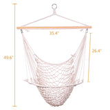 ZUN 2pcs Hanging Rope Air/Sky Chair Swing beige 62053373