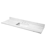 60"x 22" bathroom stone vanity top engineered color undermount ceramic sink and 3 faucet hole W1059P228099