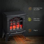 ZUN 750W/1500W 18 inch Electric Fireplace Heater-black （Prohibited by WalMart） 74207341