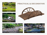 Wooden Garden Bridge Arc Footbridge 53976823