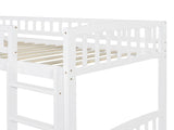 Twin size Loft Bed with Slide and Ladder, White 64080717