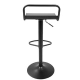 Emery Industrial Adjustable Barstool with Swivel in Black by LumiSource - Set of 2 B202P222291