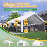20x32 FT Party Tent with 3 Storage Bags & Removable Sidewalls, Outdoor Canopy Gazebo for Carport 08975333