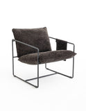 2 Chairs in 1 Box, Upholstered hanging armchair with arm pocket metal frame, crushed foam cushions W1901126482
