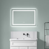 36 x 24 Inch LED Bathroom Mirror with Front and Backlight, Wall Mounted Vanity Mirror with Aluminum W2287P309229