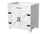 Washed white particleboard with melamine veneer, barn double door with U-shaped internal shelves, 20373264