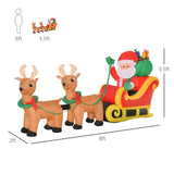 8 Feet Christmas Decoration Christmas Inflatable Santa Rides Sled 01324461