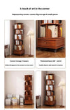 (UPGRADED) Rotating Bookshelf, 360 Display Corner Bookshelf for Small Space, 6 Tier Bookcase Storage W2641P326058
