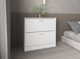 Shoe Rack, 2 Doors, White B097P369435