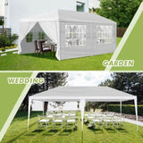 10*20FT Wedding Tent with 6 Removable Sidewalls,Outdoor Use for Party,Wedding,Marketplace W2776P251603