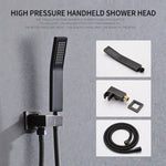 ZUN Shower System Shower Faucet Combo Set Wall Mounted with 10" Rainfall Shower Head and handheld shower W92856802