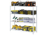 4-Layer Adjustable Shelf Iron Household Shelf without Wheels 35.43*13.78*55.12in White 74218633