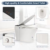 Heated Seat Smart Toilet, One Piece Toilet, Automatic Flush Tankless Toilet without Bidet, with Foot N753P213733G