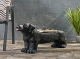 MGO DOG BENCH, Outdoor Bench, Matte Black Black, No Assembly Required 54263708
