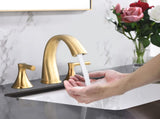 Widespread Bathroom Sink Faucets Two Handle 3 Hole Vanity Bath Faucet with Drain Assembly W122471403