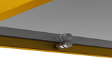Rectangle Coffee Table with Gray Tempered Glass top and Golden Legs, Modern Table for Living Room W241139568