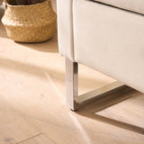 67.91"Wide Velvet Storage Soft Bench with Armrests for Living Room, Entryway and Bedroom. Beige W3118P272638