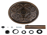 22lbs 17.5'' Iron Outdoor Patio Market Umbrella Base, Bronze 17308667