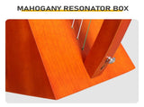 15-string portable solid mahogany harp, mahogany color, with padded padding, extra strings, 69498319