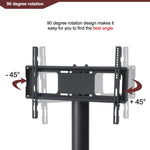 ZUN Black Multi-function TV Stand Height Adjustable Bracket Swivel 3-Tier 32486267