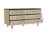 Bedroom Storage Cabinet,Six drawer storage,Large Capacity,Modern Minimalist Drawer Cabinet,Two-tone W2673P208587