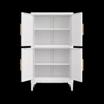 ZUN White Metal Kitchen Storage, Kitchen Pantry Storage with Doors and Shelves, Storage W328P194192